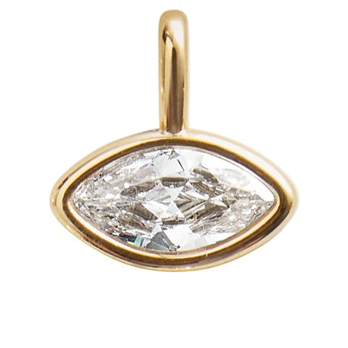 Marquise Cubic Zirconia Cluster Charm