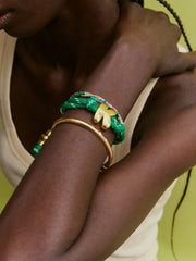 Knotty Varsity Number Custom Bracelet - Bright Green Double Digit