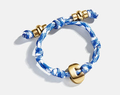 Knotty Initial Custom Bracelet - Royal Blue/White Single Letter