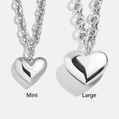 Millie Mini Bubble Heart Necklace - Silver