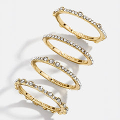Maggie Ring Set - Gold/Pavé