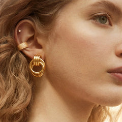 Lola 18K Gold Ear Cuff - Gold/Pavé