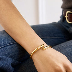 Naomi Wrap Hinge Bangle - Gold