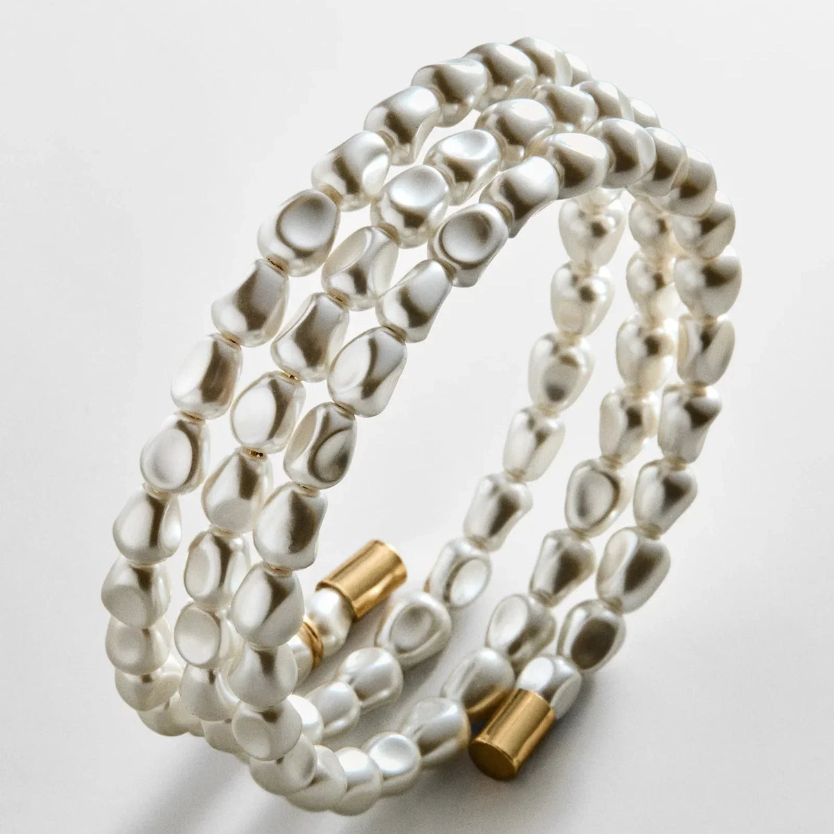 Ondine Pearl Cuff Bracelet - White
