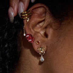 Love At First Bite Stud Earrings - Vampire Lips