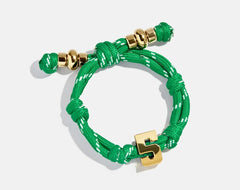 Knotty Varsity Number Custom Bracelet - Bright Green Single Digit