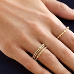 Maggie Ring Set - Gold/Pavé