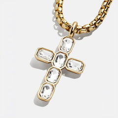 Mara Cross Necklace - Bezel Cross
