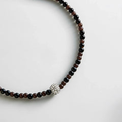 Kyanna Semi-Precious Waterproof Anklet - Onyx