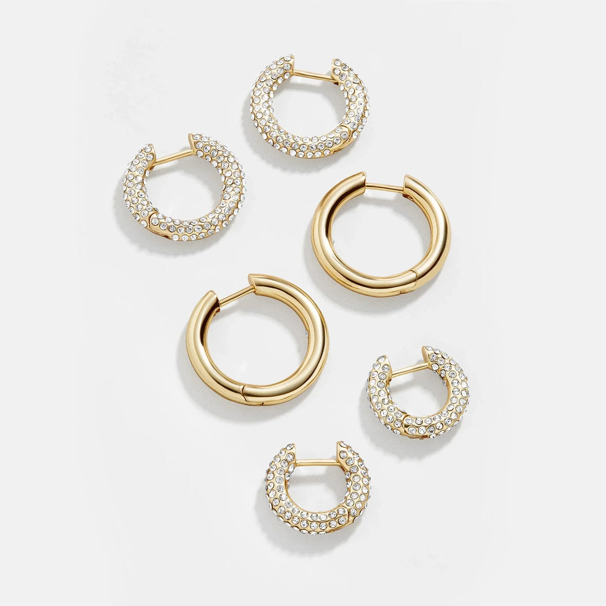 Lucy Earring Set - Gold/Pavé
