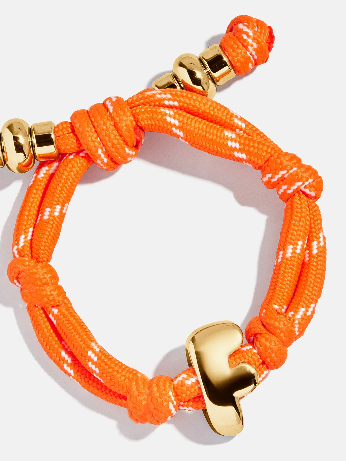 Knotty Initial Custom Bracelet - Tangerine Single Letter