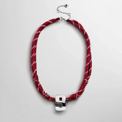 Knotty Varsity Custom Necklace - Maroon Single Digit