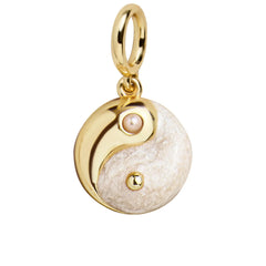 Luck Cluster Charm - Pearl Yin Yang