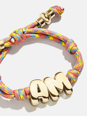 Knotty Initial Custom Bracelet - Vivid Multi Double Letters