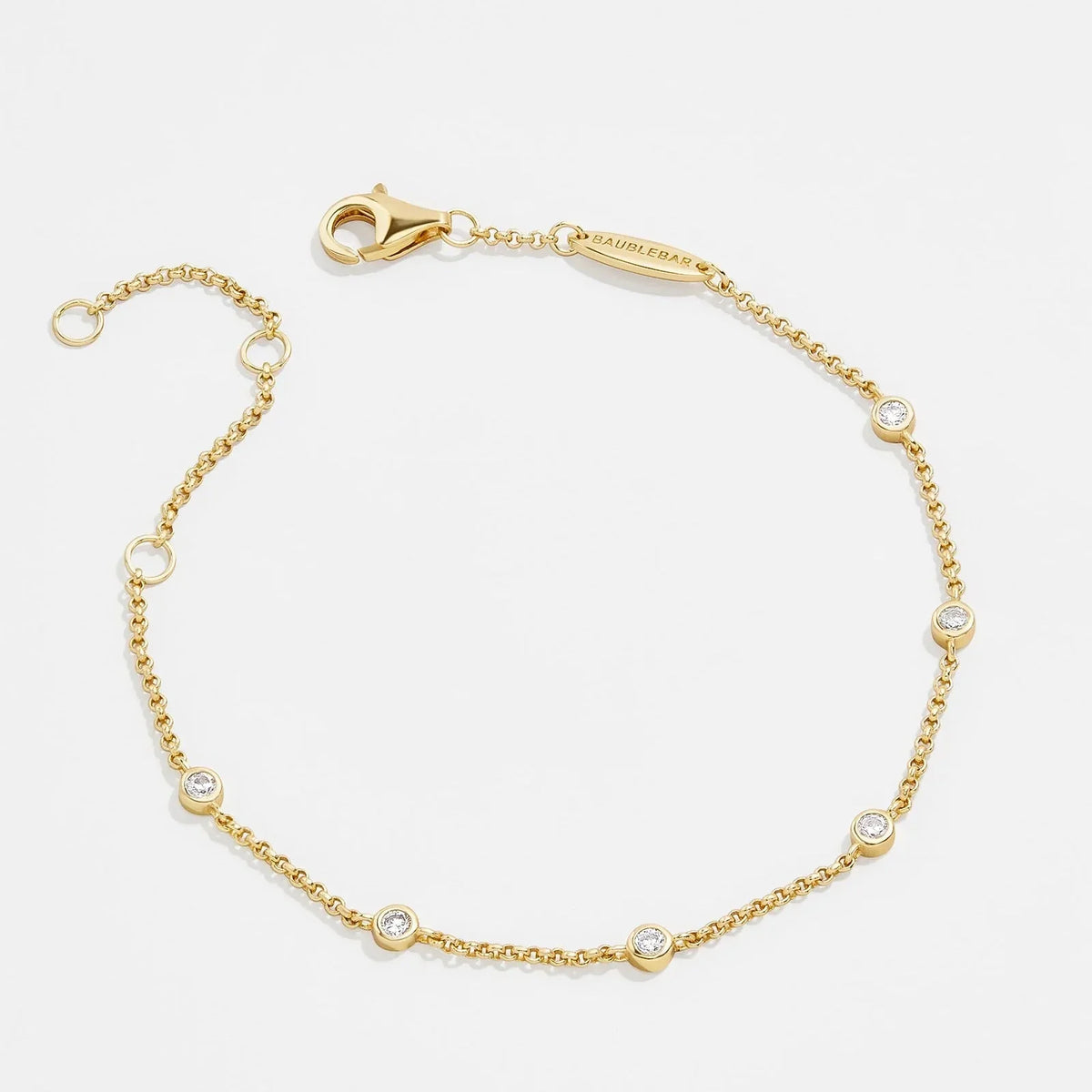 Yasmine 18K Gold Birthstone Bracelet - Crystal