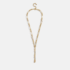 Liv Chunky Lariat Necklace - Gold