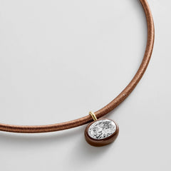Lindsey Crystal Collar Necklace - Chocolate Brown