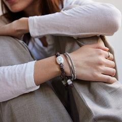 True Aura Semi-Precious Paracord Bracelet - Moonstone