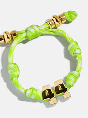 Knotty Varsity Number Custom Bracelet - Lime Green Double Digit