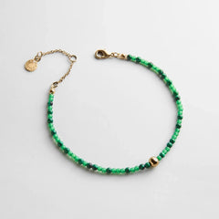 Kyanna Semi-Precious Waterproof Anklet - Malachite