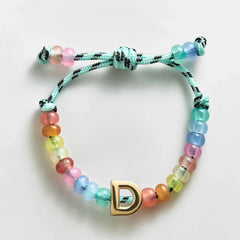Marjorie Waterproof Initial Bracelet - Multi/Gold