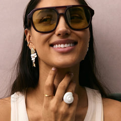 Marina Shell Statement Ring - Pearl