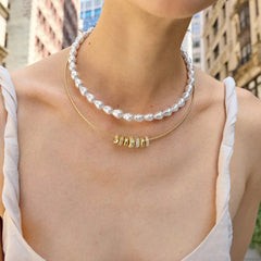 Ondine Pearl Collar Necklace - Pearl