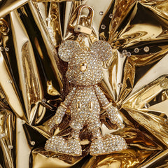 Mickey Mouse disney Bag Charm - Gold Glitter