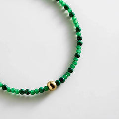 Kyanna Semi-Precious Waterproof Anklet - Malachite