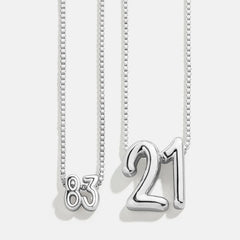 Lucky Number Bubble Necklace - Double Digits