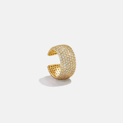 Lola 18K Gold Ear Cuff - Gold/Pavé
