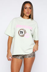 11th Street Concrete Jungle Oversized Tee Iced Matcha