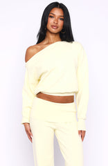 Can't Find The Words Knit Sweater Lemon