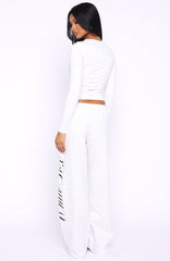 Luxurious Girl Track Pants Grey Marle